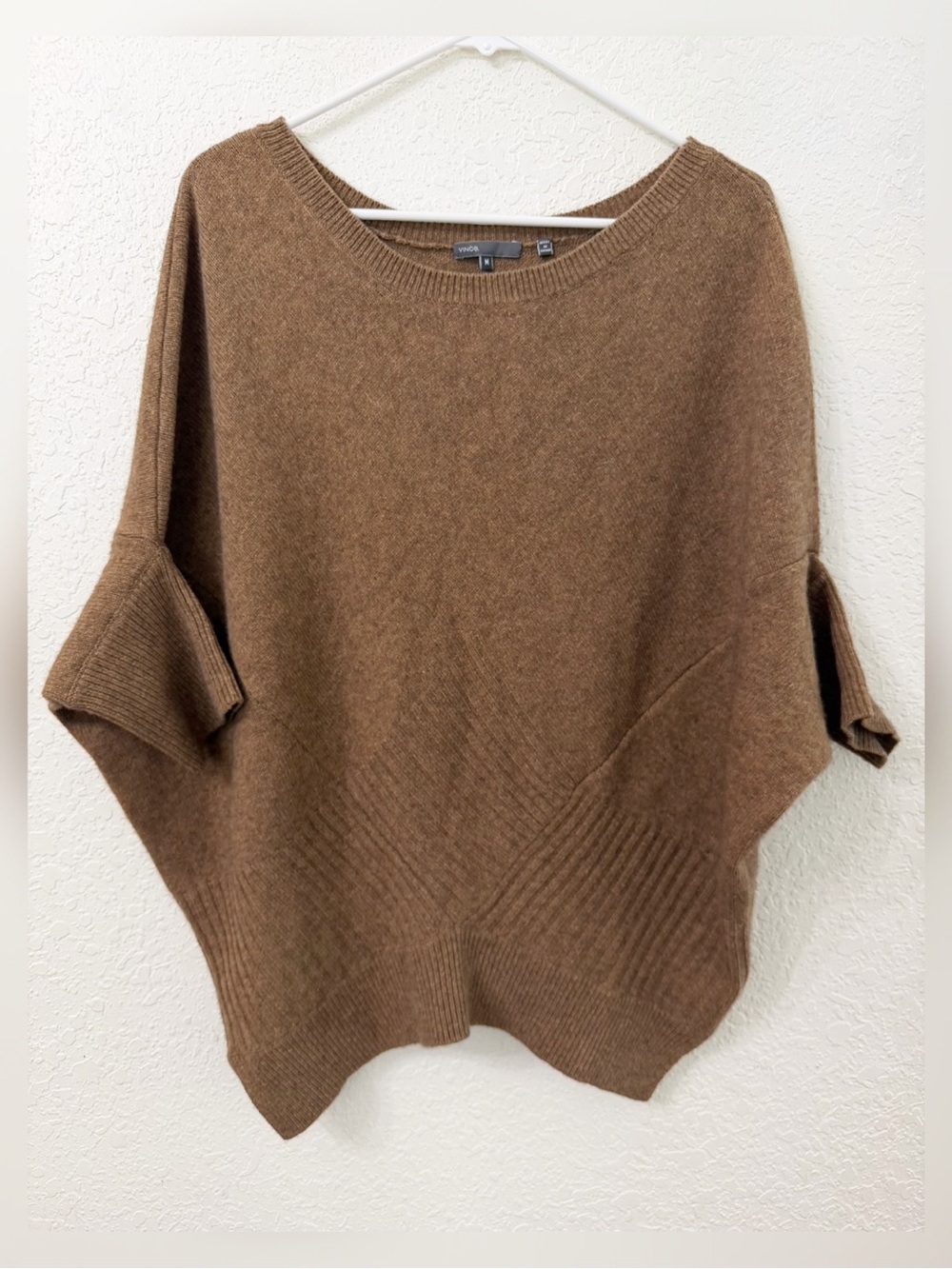 Vince Dolman Sleeve Slouchy Sweater Brown Yak Wool Size Medium - Picture 3 of 13